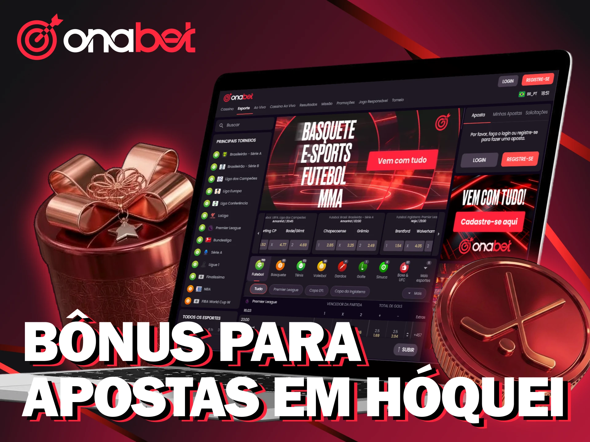 Resgate seu bônus na Onabet e comece suas apostas em hóquei no gelo.