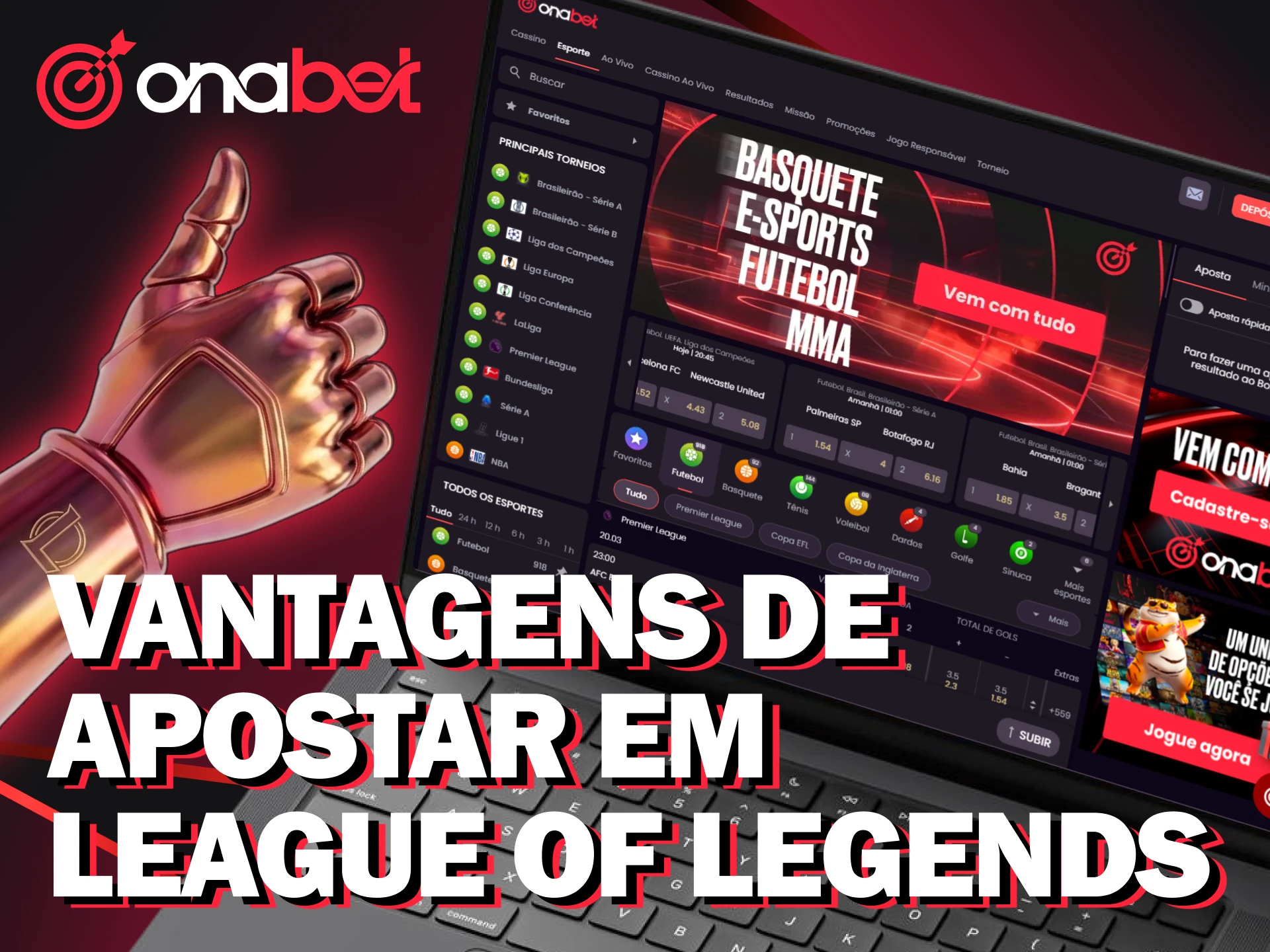 Saiba por que a Onabet Brasil é boa para apostas em League of Legends.