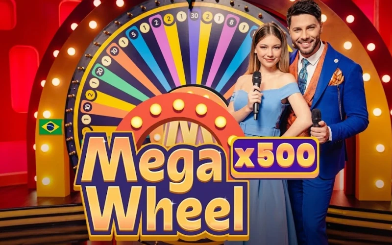 Gire a roda para ganhar prêmios incríveis na Mega Wheel ao Vivo da Onabet.