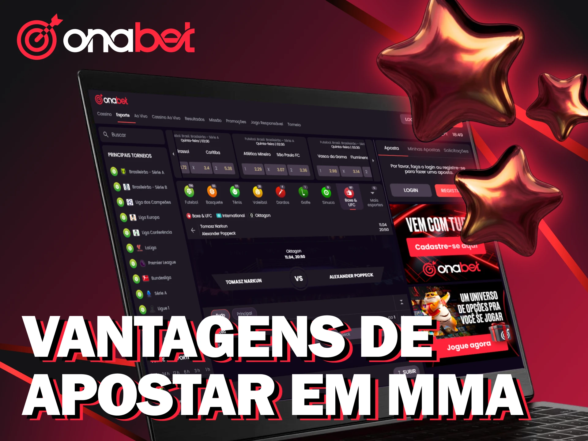 Veja por que a Onabet Brasil oferece as melhores condições para apostas em MMA.