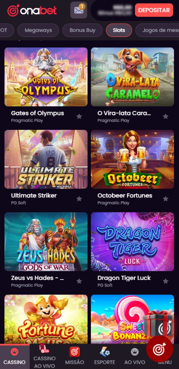 Escolha seu título favorito e jogue os caça-níqueis da Onabet.
