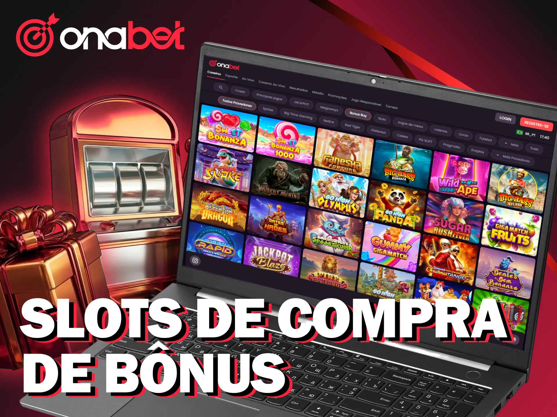 Pule para a rodada premiada nos caça-níqueis de compra de bônus da Onabet.