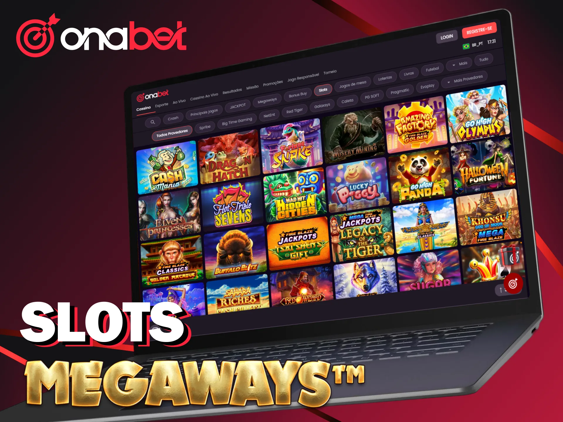 Ganhe em milhares de linhas com os caça-níqueis Megaways na Onabet Brasil.