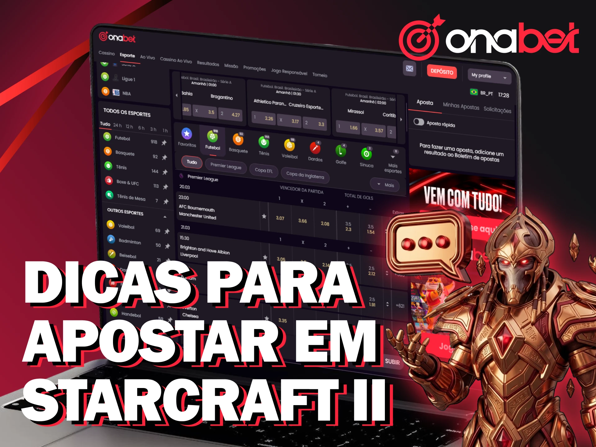 Confira dicas para ganhar dinheiro real com apostas em StarCraft II na Onabet.