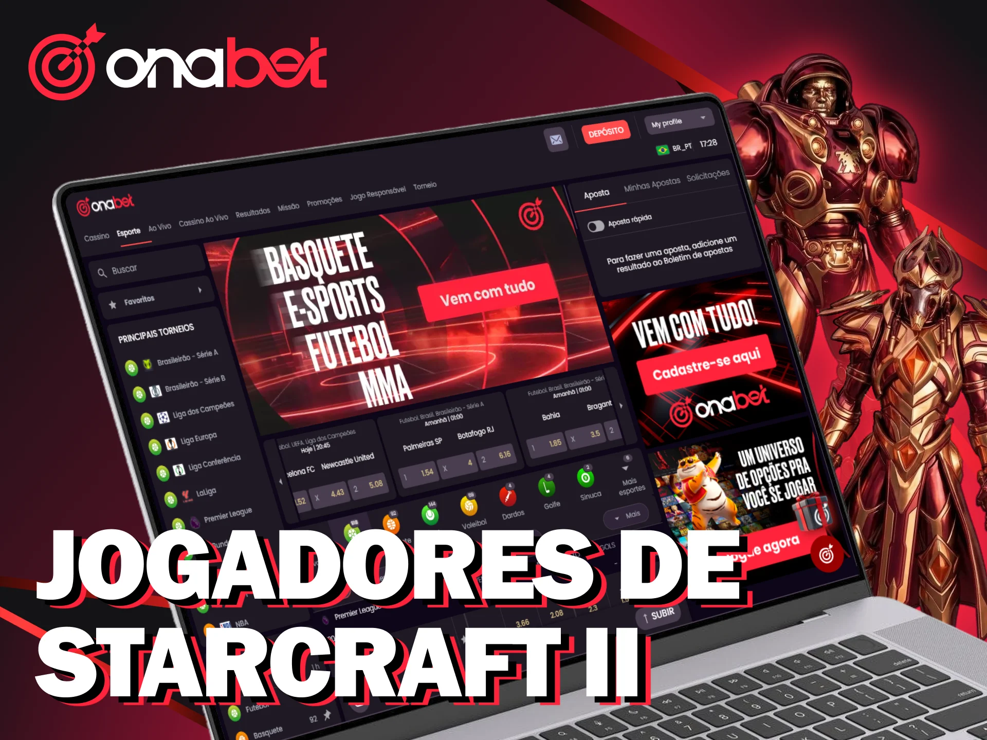 Veja os melhores jogadores para suas apostas em StarCraft II na Onabet.