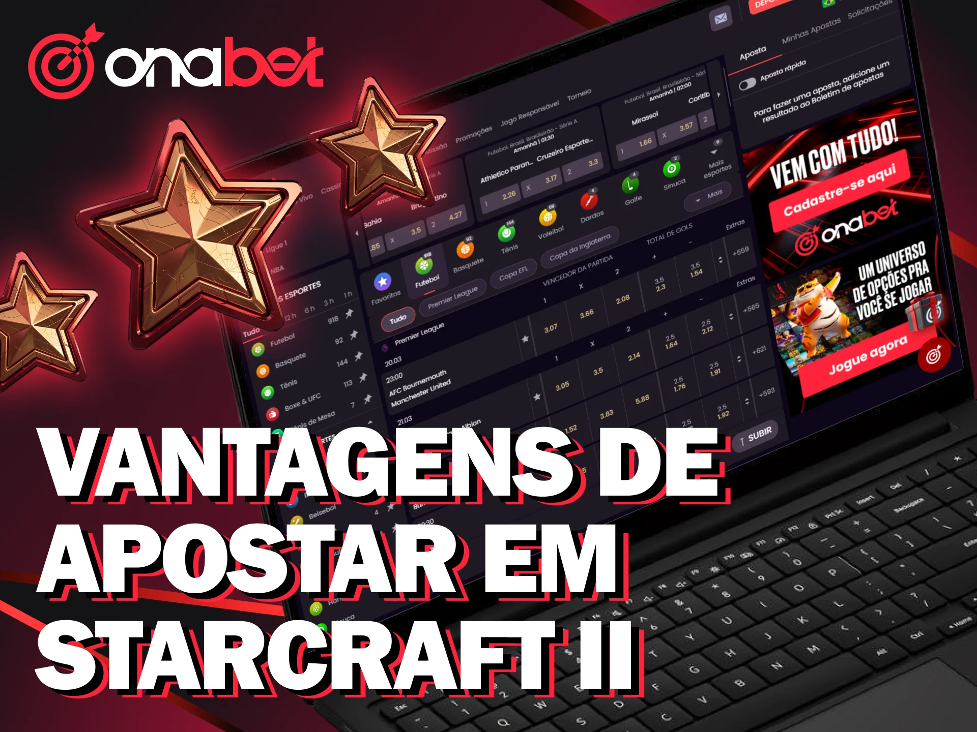Aproveite as vantagens exclusivas da Onabet Brasil para apostas em StarCraft II.