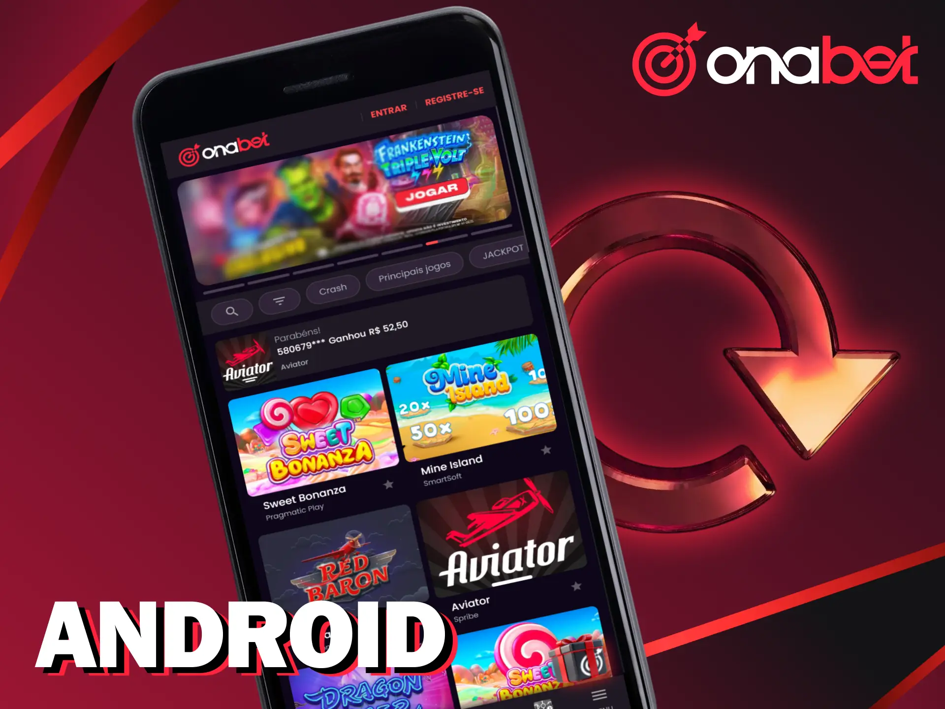 Atualize seu app Onabet para Android.