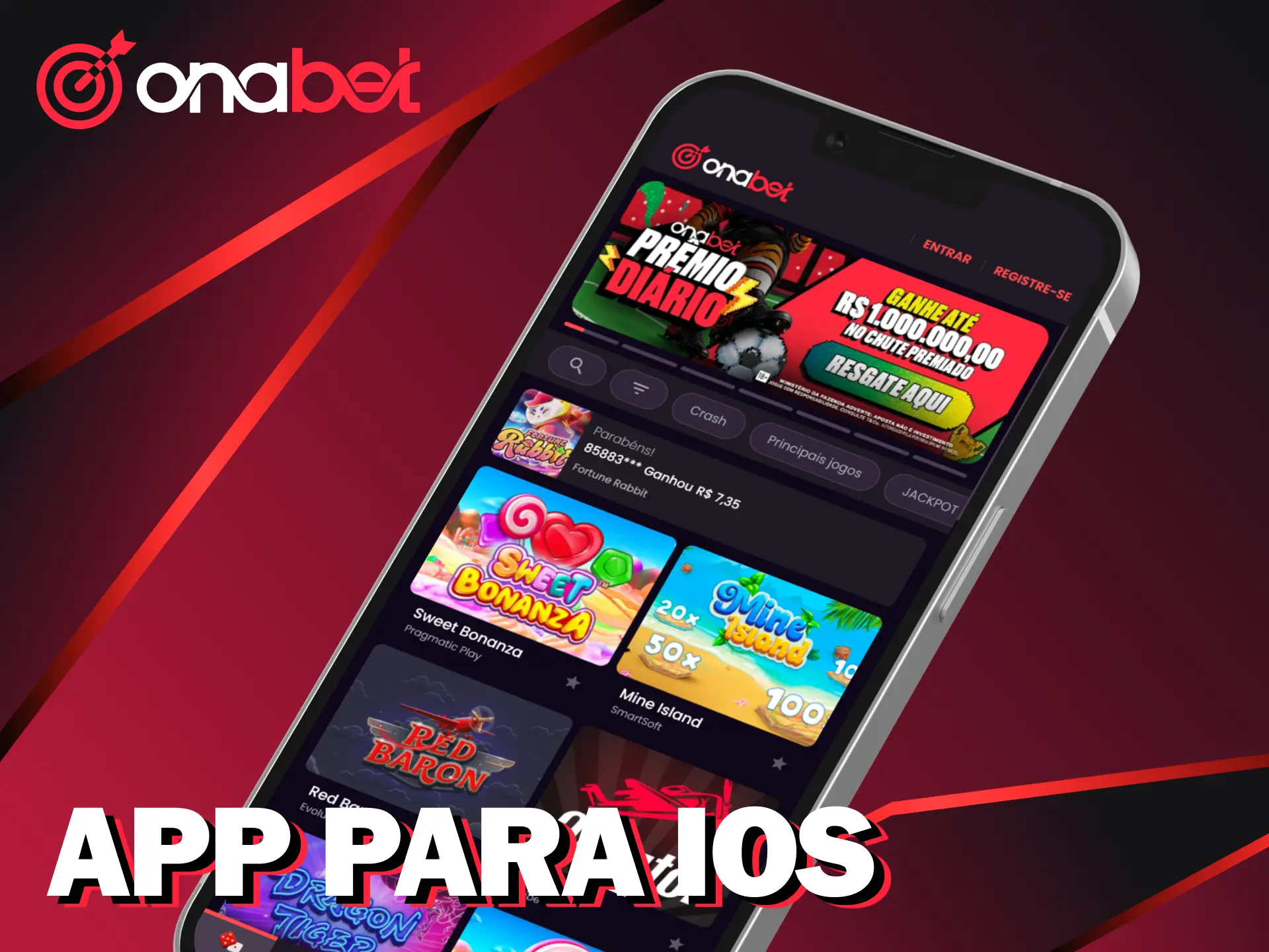 Instale o app Onabet para dispositivo iOS.