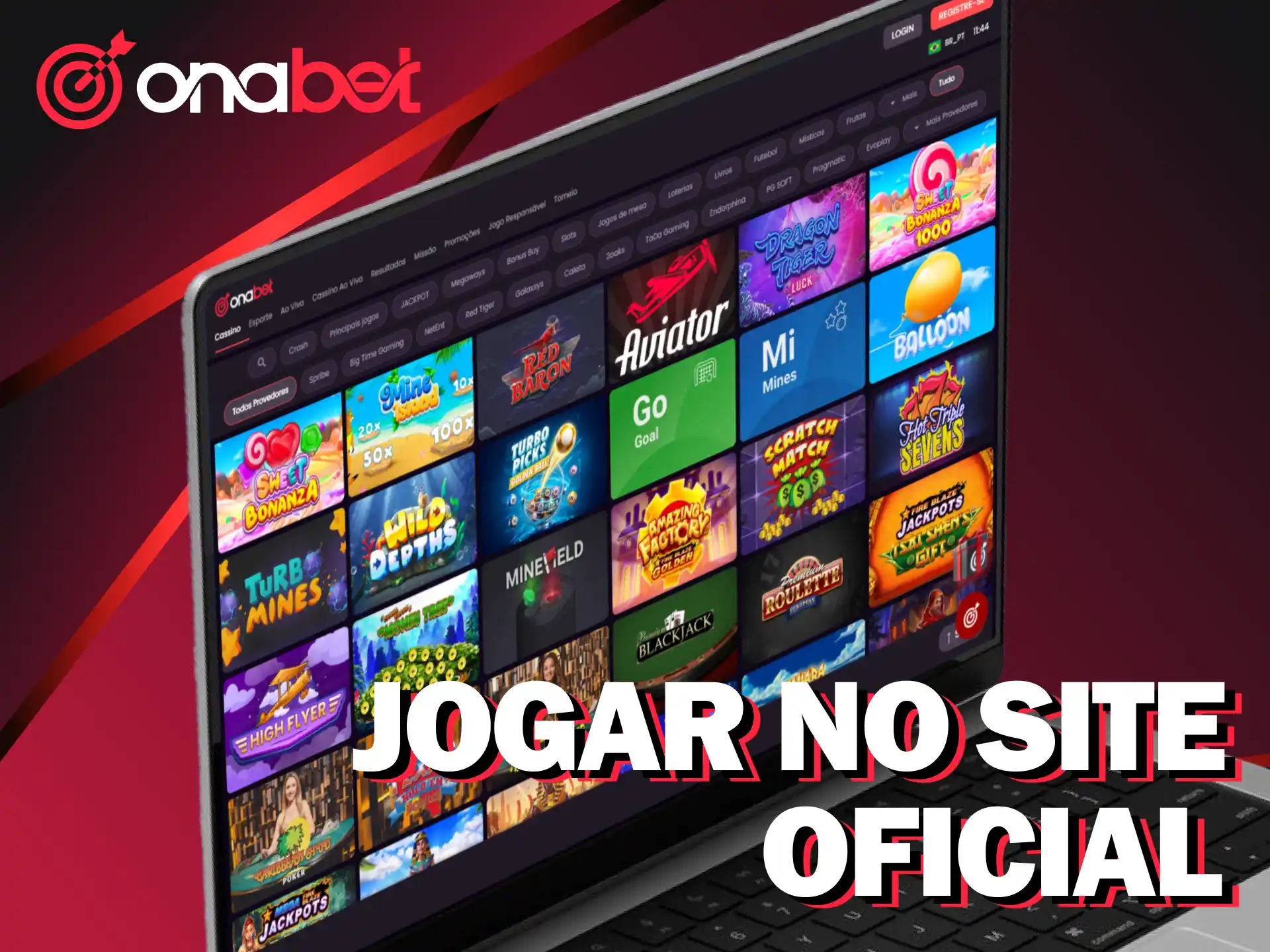 Jogue no site oficial da Onabet através do seu PC.