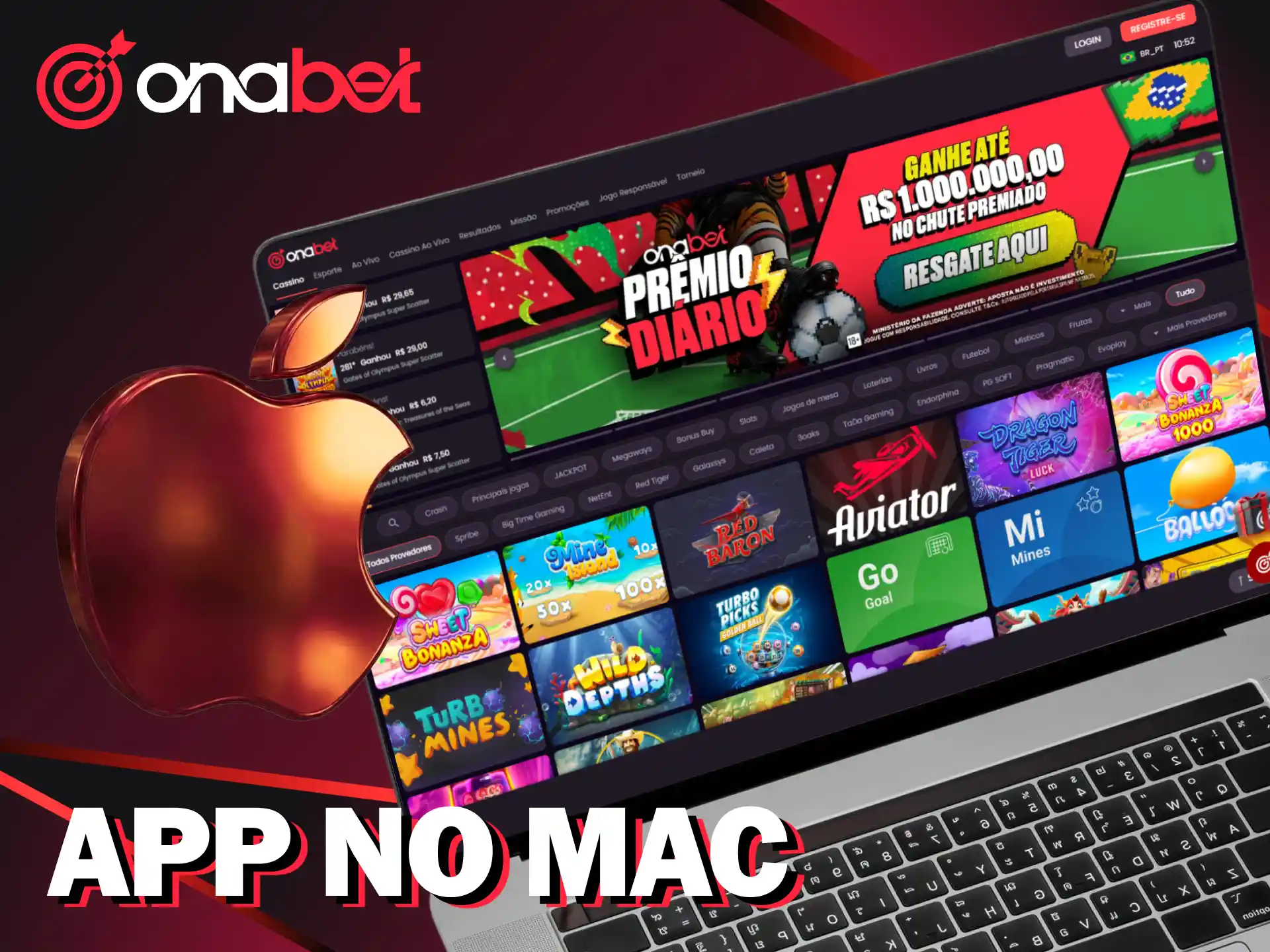 Instale a Onabet no seu PC Mac e aproveite os aposta.