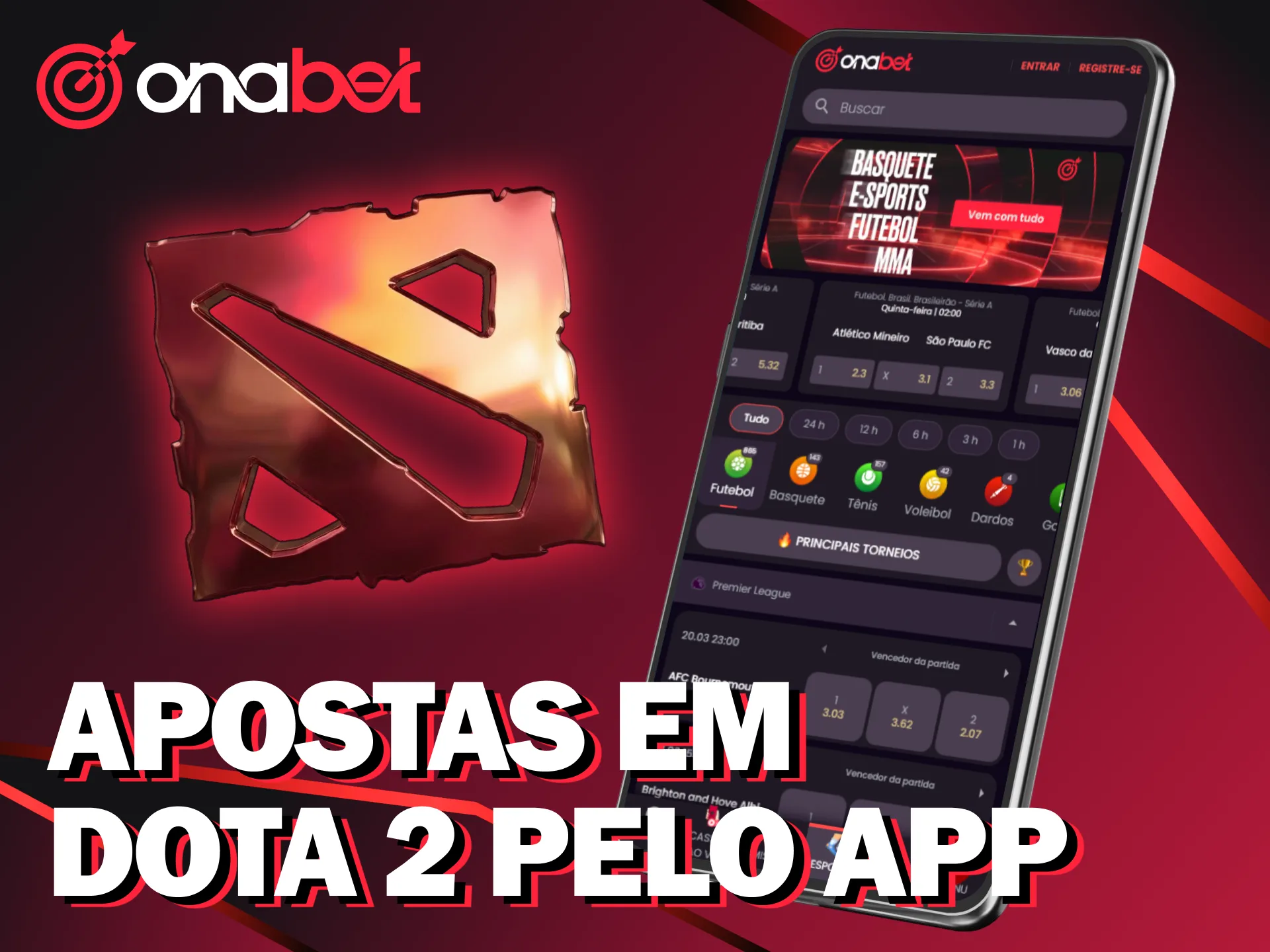 Use o app da Onabet para acompanhar suas apostas em Dota 2 pelo celular.