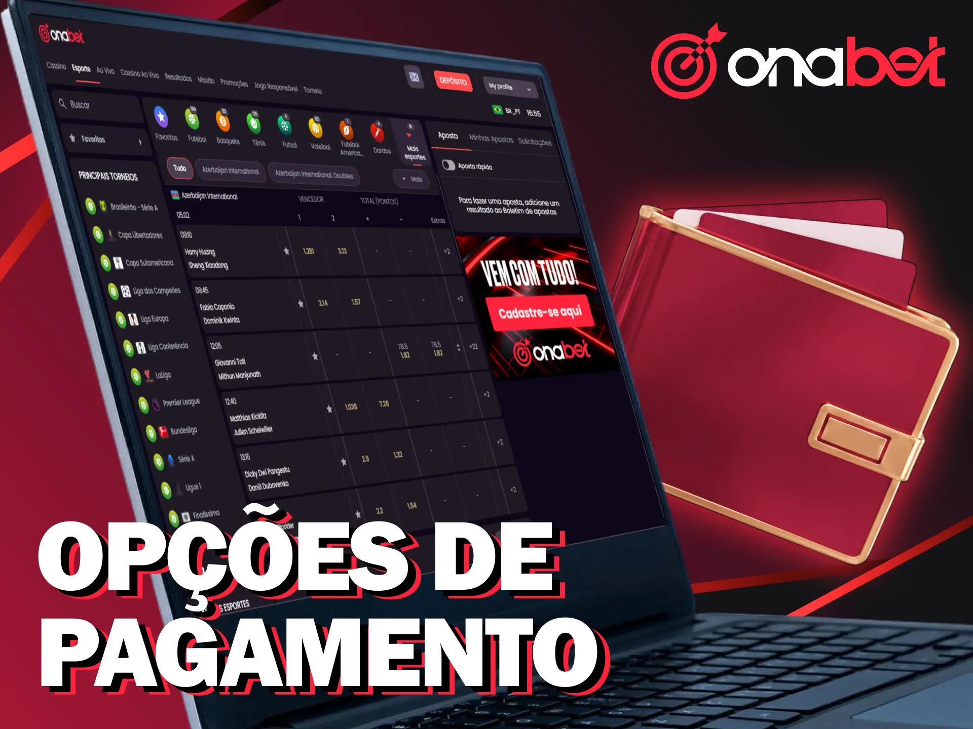 Utilize métodos de pagamento seguros para esporte na Onabet.
