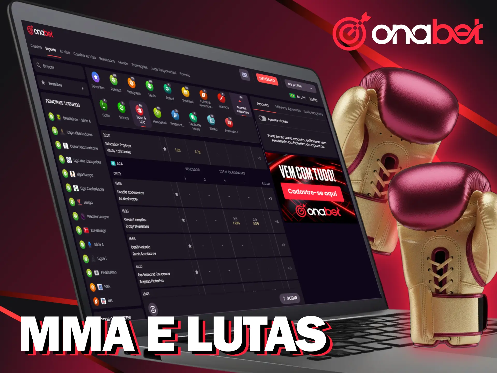 Comece a fazer apostas esportivas em MMA na Onabet.