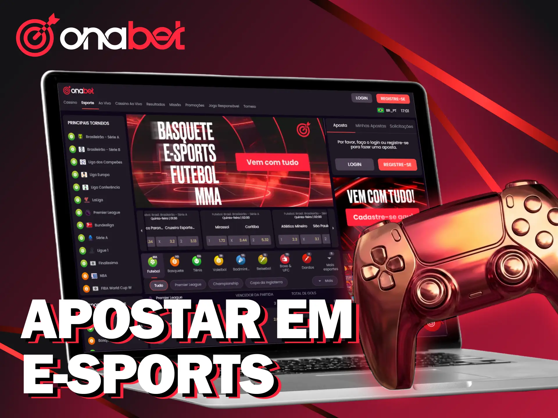 Aprenda o passo a passo de como apostar em eSports na Onabet.