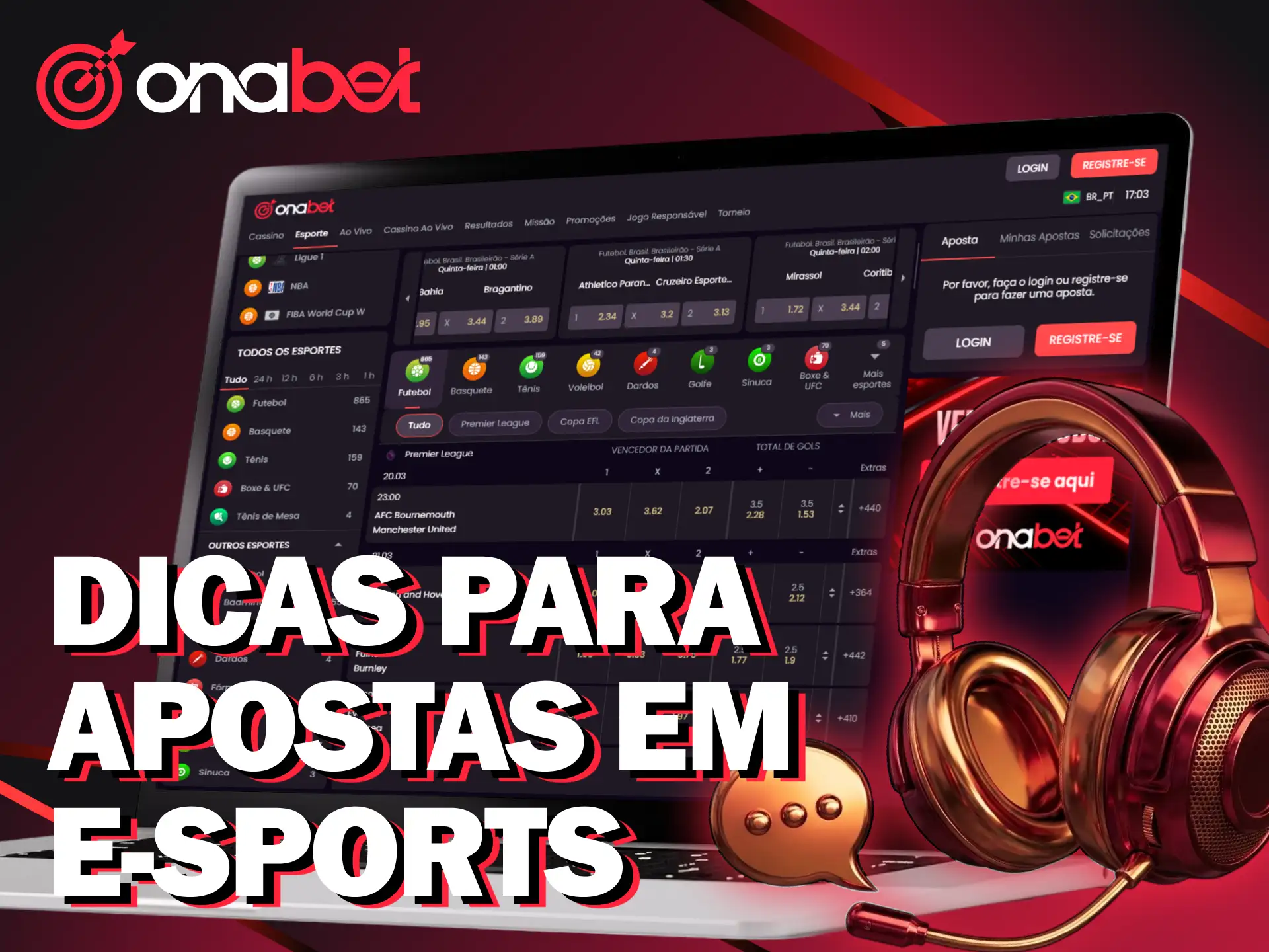 Use dicas profissionais para ter mais consistência nas apostas em eSports na Onabet.