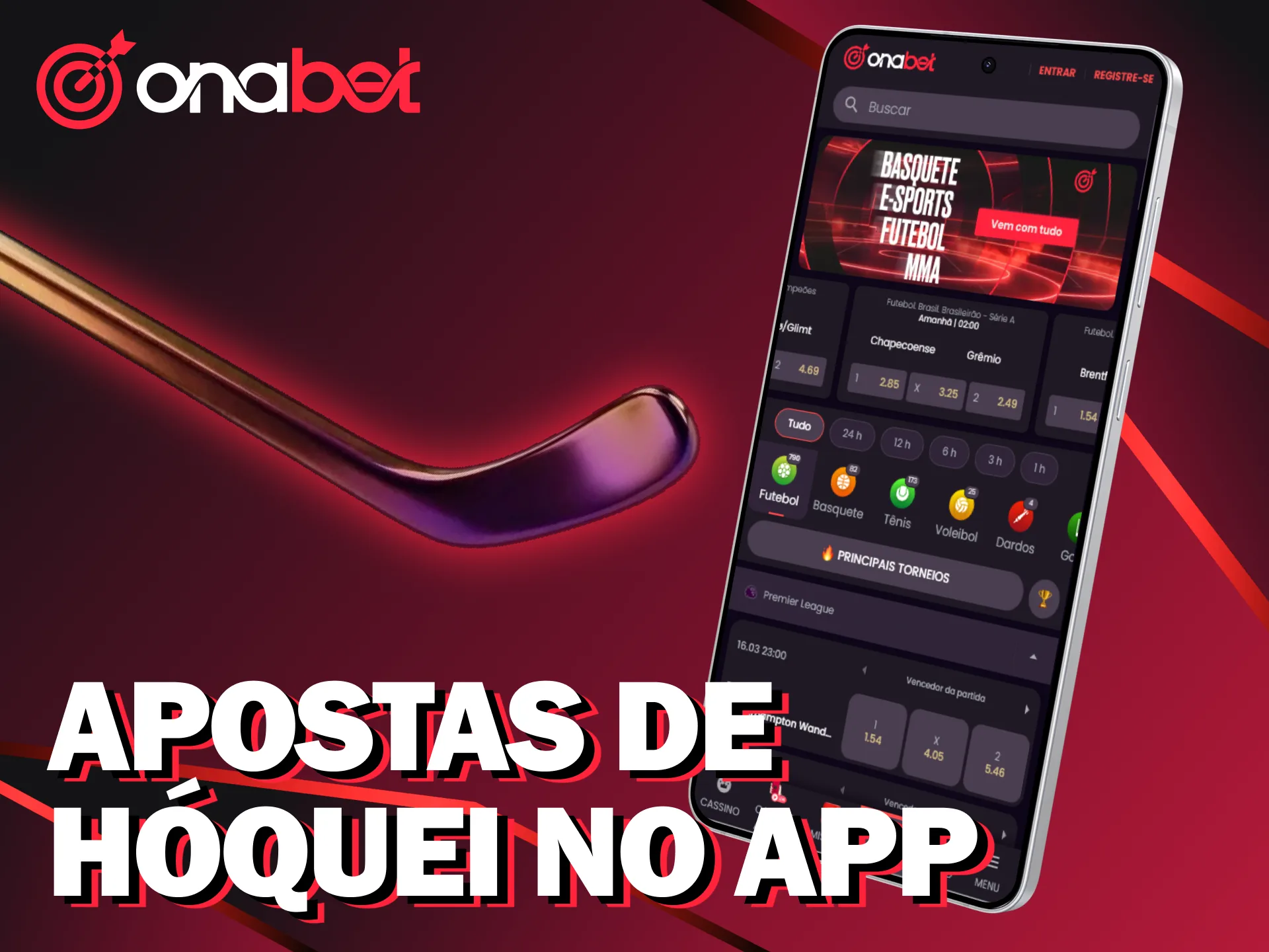 Monitore os jogos através do app da Onabet para apostas em hóquei no gelo.