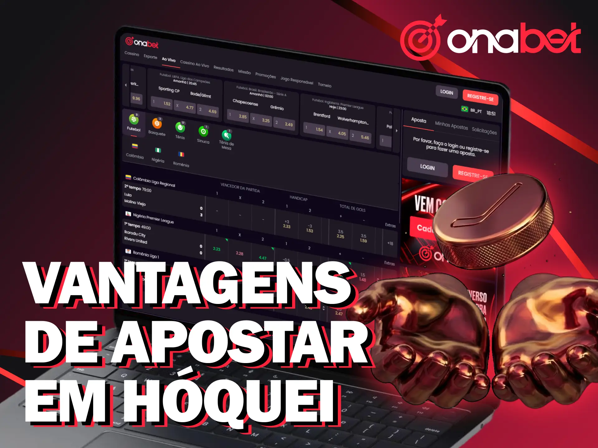 Conheça os benefícios exclusivos que a Onabet oferece para apostas em hóquei no gelo.