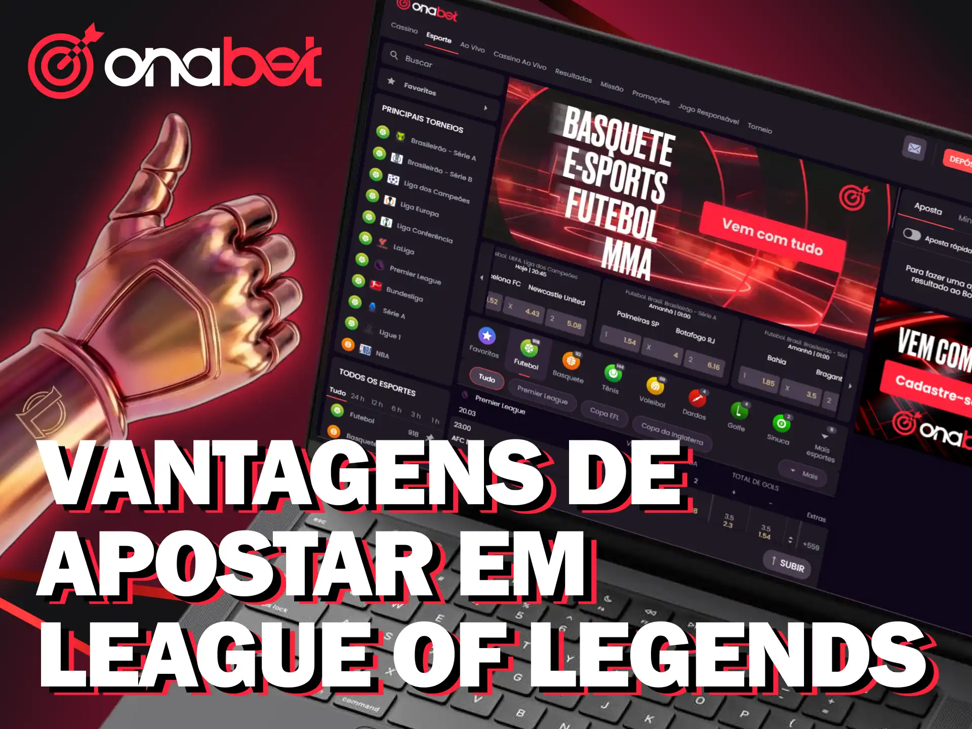 Saiba por que a Onabet Brasil é boa para apostas em League of Legends.