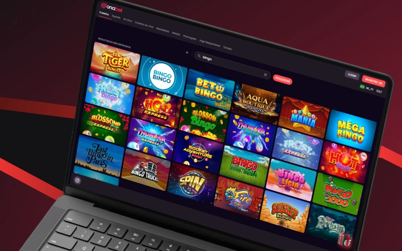 Tente a sorte no video bingo online da plataforma Onabet.