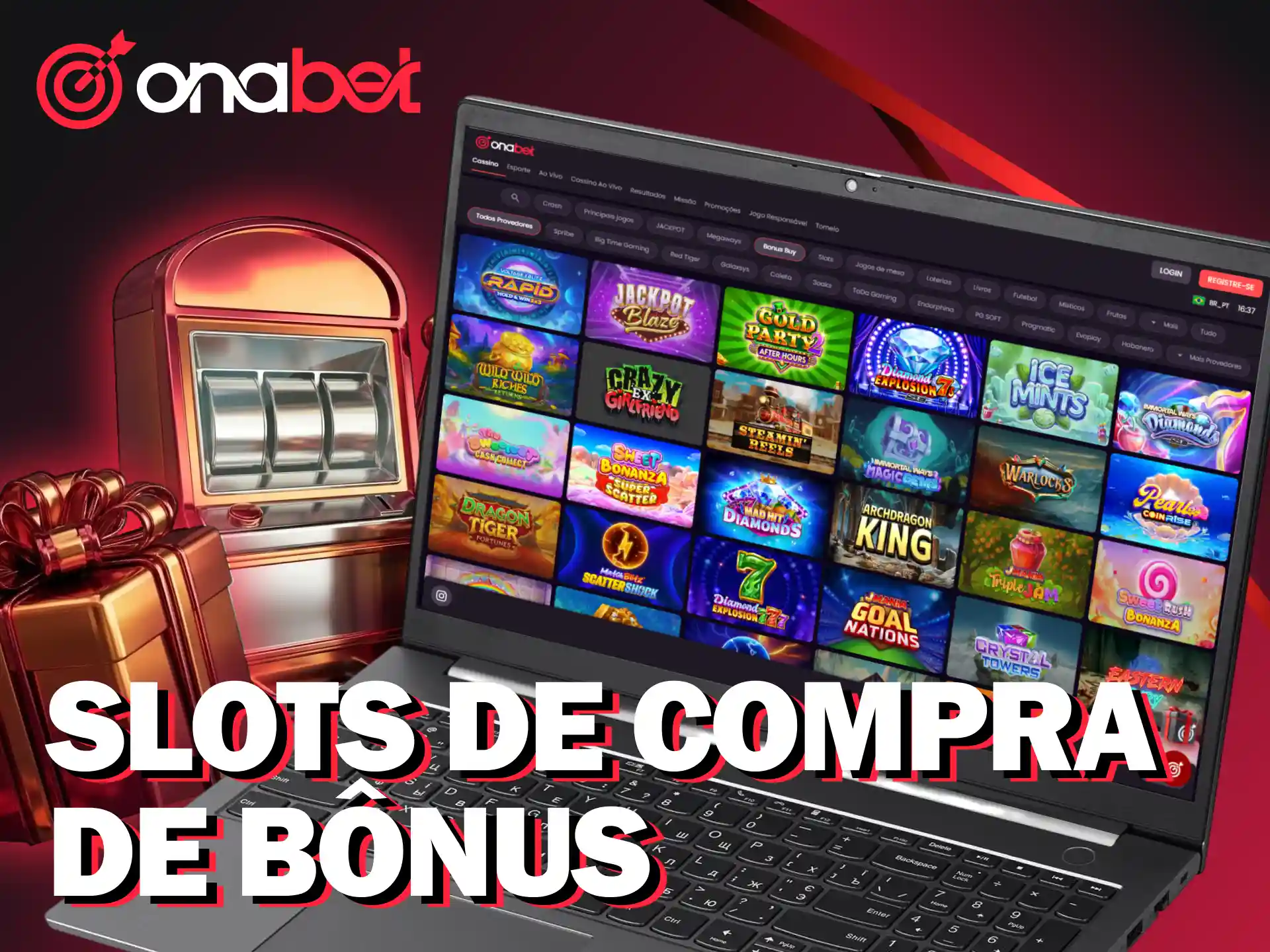 Pule para a rodada premiada nos caça-níqueis de compra de bônus da Onabet.