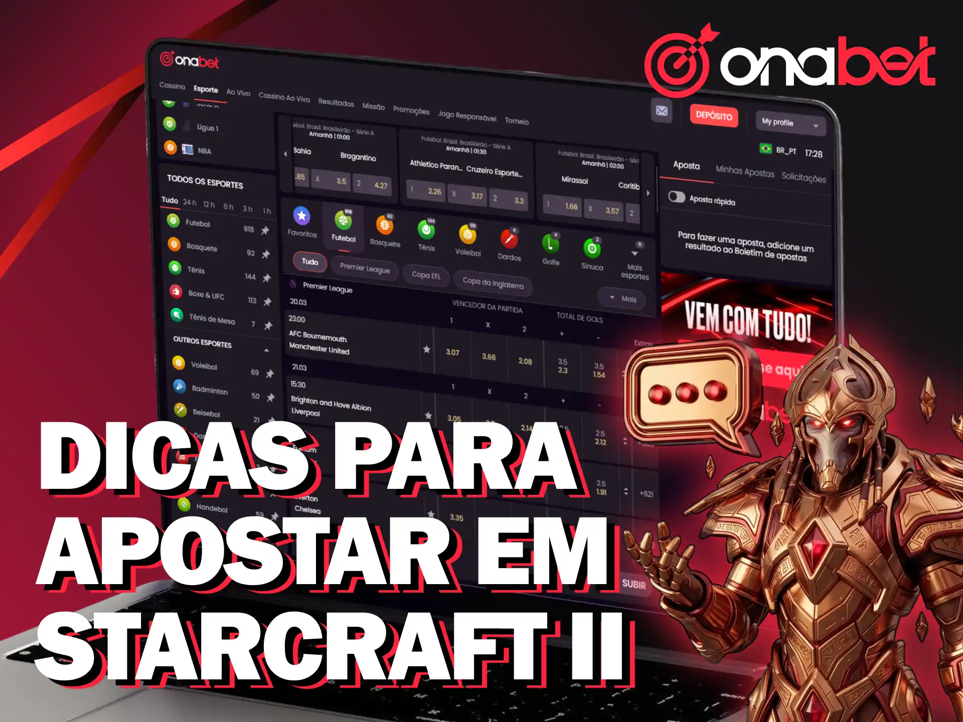 Confira dicas para ganhar dinheiro real com apostas em StarCraft II na Onabet.