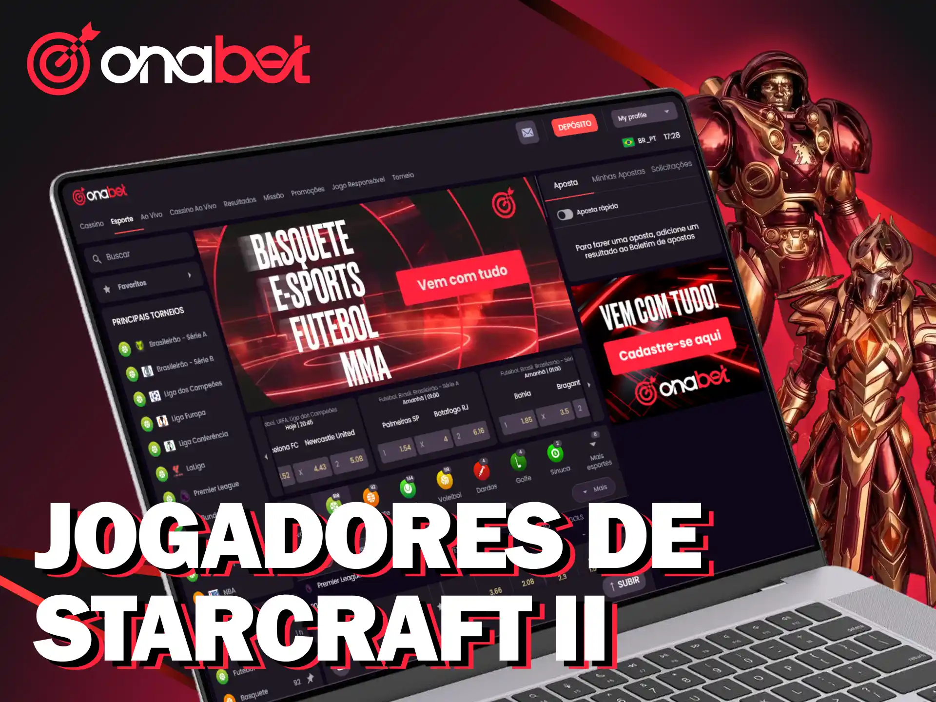 Veja os melhores jogadores para suas apostas em StarCraft II na Onabet.